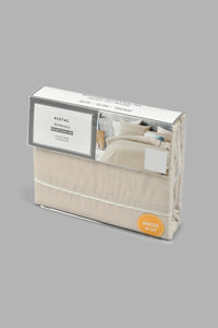 Redtag-Beige/Ivory-Reversible-2-Piece-Duvet-Cover-Set-(Single-Size)-Duvet-Covers-Home-Bedroom-