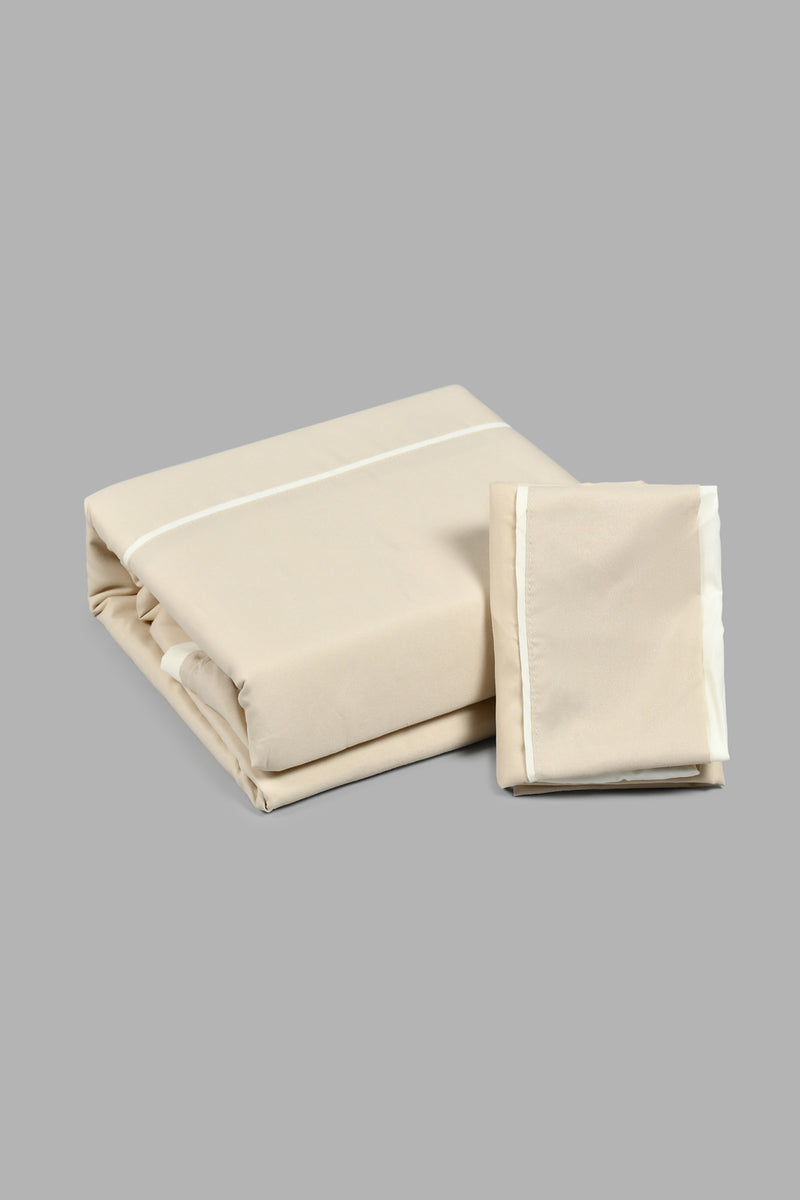 Redtag-Beige/Ivory-Reversible-2-Piece-Duvet-Cover-Set-(Single-Size)-Duvet-Covers-Home-Bedroom-