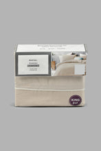 Load image into Gallery viewer, Redtag-Beige/Ivory-Reversible-3-Piece-Duvet-Cover-Set-(King-Size)-Duvet-Covers-Home-Bedroom-
