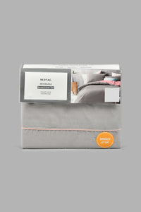 Redtag-Grey-And-Pink-Reversible-2-Piece-Duvet-Cover-Set-(Single-Size)-Colour:Grey,-Colour:Pink,-Filter:Home-Bedroom,-HMW-BED-Duvet-Covers,-New-In,-New-In-HMW-BED,-Non-Sale,-S22B,-Section:Homewares-Home-Bedroom-