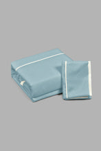 Load image into Gallery viewer, Redtag-Teal/Ivory-Reversible-2-Piece-Duvet-Cover-Set
-(Single-Size)-Duvet-Covers-Home-Bedroom-
