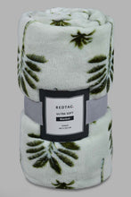 Load image into Gallery viewer, Redtag-White/Green-Leaf-Print-Ultra-Soft-Blanket-(Single-Size)-Category:Blankets,-Colour:Pink,-Filter:Home-Bedroom,-HMW-BED-Blankets,-New-In,-New-In-HMW-BED,-Non-Sale,-S22B,-Section:Homewares-Home-Bedroom-
