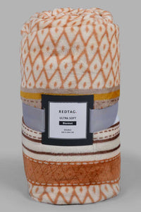 Redtag-Multicolour-Stripe-Print-Ultra-Soft-Blanket-(Double-Size)-Category:Blankets,-Colour:Multicolour,-Filter:Home-Bedroom,-HMW-BED-Blankets,-New-In,-New-In-HMW-BED,-Non-Sale,-S22B,-Section:Homewares-Home-Bedroom-