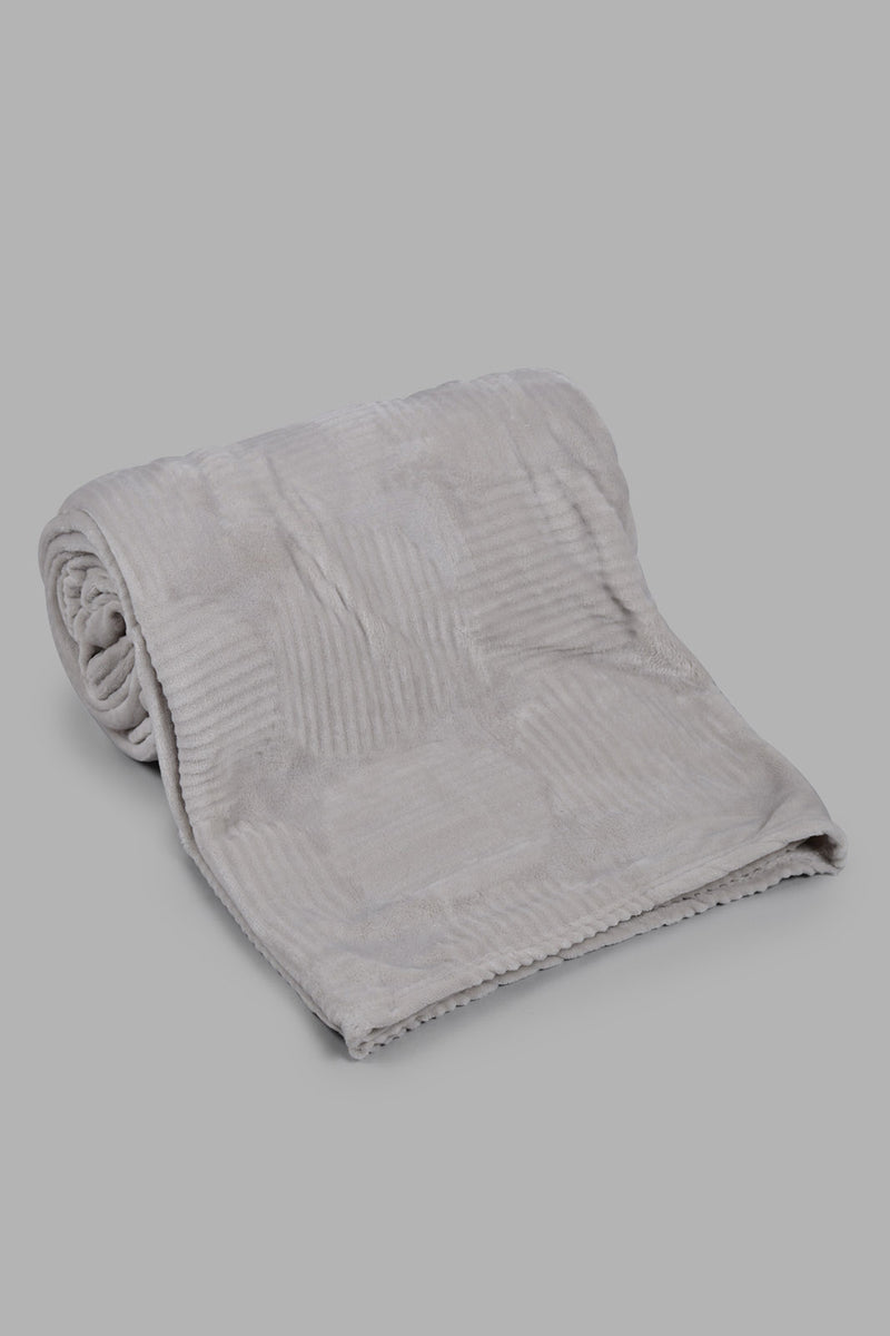 Redtag-Grey-Circle-Textured-Ultra-Soft-Blanket-(Double-Size)-Category:Blankets,-Colour:Grey,-Filter:Home-Bedroom,-HMW-BED-Blankets,-New-In,-New-In-HMW-BED,-Non-Sale,-S22B,-Section:Homewares-Home-Bedroom-