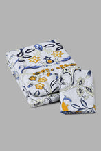 Load image into Gallery viewer, Redtag-Blue-Floral-Print-Reversible-2-Piece-Duvet-Cover-Set-(Single-Size)-Duvet-Covers-Home-Bedroom-
