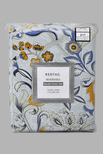 Load image into Gallery viewer, Redtag-Blue-Floral-Print-Reversible-3-Piece-Duvet-Cover-Set-(King-Size)-Duvet-Covers-Home-Bedroom-
