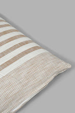 تنزيل الصورة على معرض الصور، Redtag-Beige-Stripes-Cushion-Floor-Cushions-Home-Bedroom-
