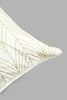 Redtag-Ivory/Gold-Embroided-Cushion-Cushions-Home-Bedroom-