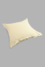 Load image into Gallery viewer, Redtag-Beige/Gold-Geometric-Embroided-Cushion-Cushions-Home-Bedroom-
