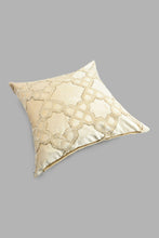 تنزيل الصورة على معرض الصور، Redtag-Beige-Geometric-Embroided-Cushion-Cushions-Home-Bedroom-
