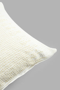 Beige Textured Cushion