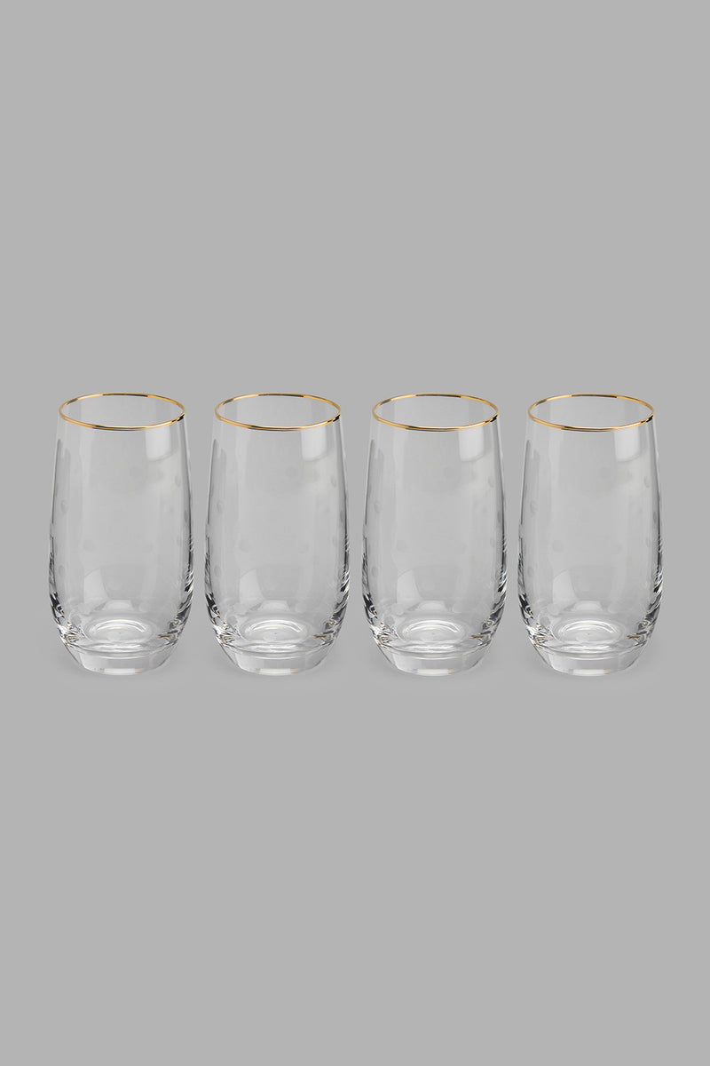 Redtag-Clear-Tumbler-Set--With-Gold-Rim-(4-Piece)-Tumblers-Home-Dining-