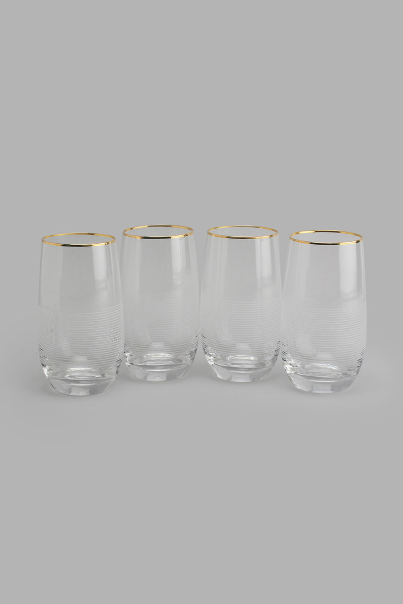 Redtag-Clear-Tumbler-Set--With-Gold-Rim-(4-Piece)-Tumblers-Home-Dining-