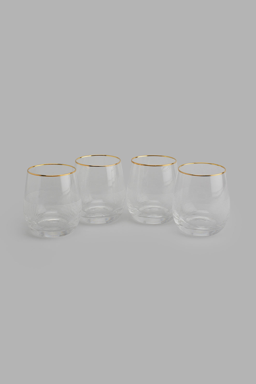 Redtag-Clear-Tumbler-Set--With-Gold-Rim-(4-Piece)-Tumblers-Home-Dining-