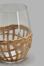 Load image into Gallery viewer, Redtag-Brown-Glass-Tumbler-With-Weaving-Tumblers-Home-Dining-
