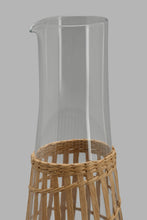 تنزيل الصورة على معرض الصور، Redtag-Brown-Glass-Decanter-With-Weaving-Jugs-Home-Dining-
