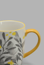 Load image into Gallery viewer, Mustard And White Floral Tea Cup &amp; Saucer Set (2 Piece)
