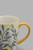 Mustard And White Floral Tea Cup & Saucer Set (2 Piece)