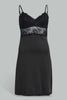 Redtag-Black-Plain-Padded-Lace-Chemise-Chemises-Women's-