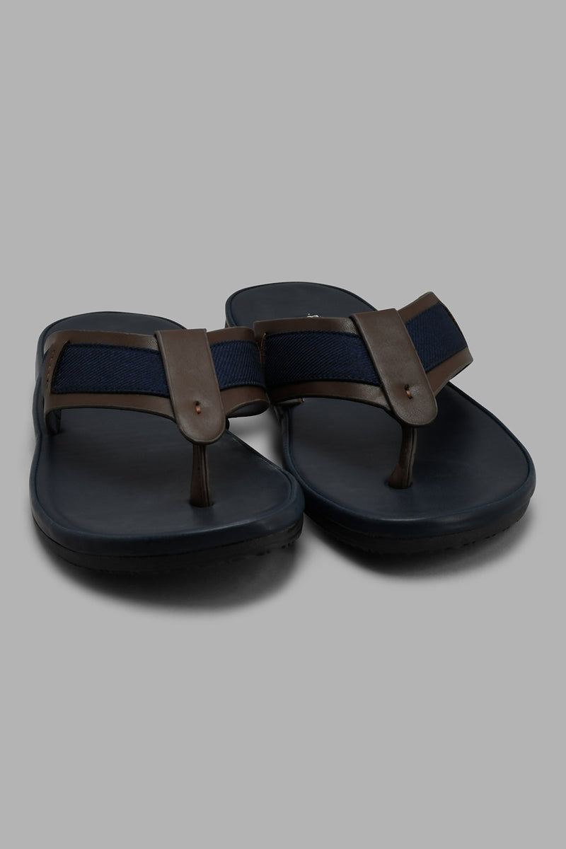 Redtag-Navy-Colour-Block-Toe-Post-Sandal-Toe-Posts-Men's-