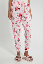 Load image into Gallery viewer, Redtag-Pale-Pink-Floral-Printed-Pyjama-Set-Pyjama-Sets-Women&#39;s-
