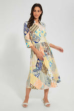 تنزيل الصورة على معرض الصور، Redtag-Yellow-Printed-Midi-Dress-Dresses-Women&#39;s-
