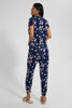 Redtag-Navy-Floral-Printed-Pyjama-Set-Pyjama-Sets-Women's-