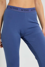 تنزيل الصورة على معرض الصور، Redtag-Blue-Active-Pant-With-Placement-Print-Joggers-Women&#39;s-
