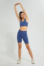 تنزيل الصورة على معرض الصور، Redtag-Blue-Active-Shorts-With-Placement-Print-Active-Shorts-Women&#39;s-
