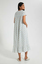 Load image into Gallery viewer, Redtag-Ivory-Floral/Stripe-Printed-Nightgown-Nightgowns-Women&#39;s-
