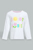 Redtag-White-Printed-T-Shirt-With-Printed-Pyjama-Set-Pyjama-Sets-Infant-Girls-3 to 24 Months