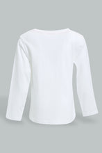 Load image into Gallery viewer, Redtag-White-Printed-T-Shirt-With-Printed-Pyjama-Set-Pyjama-Sets-Infant-Girls-3 to 24 Months
