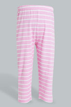 Load image into Gallery viewer, Redtag-White-Printed-T-Shirt-With-Printed-Pyjama-Set-Pyjama-Sets-Infant-Girls-3 to 24 Months
