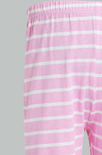 Load image into Gallery viewer, Redtag-White-Printed-T-Shirt-With-Printed-Pyjama-Set-Pyjama-Sets-Infant-Girls-3 to 24 Months
