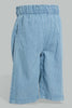 Redtag-Blue-Light-Weight-Striped-Pull-On-Culottes-Jean-Jeans-High-Rise-Infant-Girls-3 to 24 Months