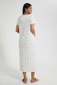 Redtag-Ivory-Floral-Printed-Nightgown-Nightgowns-Women's-