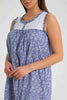 Redtag-Blue-Check-Printed-Nightgown-Nightgowns-Women's-