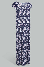 Load image into Gallery viewer, Redtag-Pale-Blue-Floral-Printed-Nightgpwn-Nightgowns-Women&#39;s-
