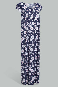 Redtag-Pale-Blue-Floral-Printed-Nightgpwn-Nightgowns-Women's-
