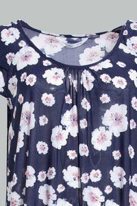 Redtag-Pale-Blue-Floral-Printed-Nightgpwn-Nightgowns-Women's-