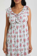 Load image into Gallery viewer, Mint Floral Nightgown
