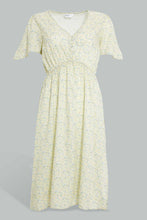 Load image into Gallery viewer, Redtag-Yellow-Floral-Printed-Nightgown-Nightgowns-Women&#39;s-

