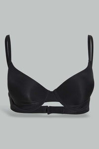 Redtag-Black/Beige/White-Plain-Plunge-Bra-(3-Pack)-Plunge-Bras-Women's-