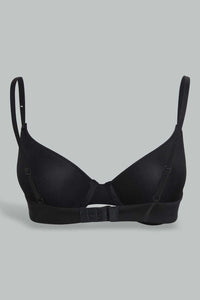 Redtag-Black/Beige/White-Plain-Plunge-Bra-(3-Pack)-Plunge-Bras-Women's-