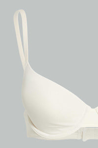 Redtag-Black/Beige/White-Plain-Plunge-Bra-(3-Pack)-Plunge-Bras-Women's-
