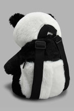 Load image into Gallery viewer, Redtag-Black-And-White-Character-Faux-Fur-Backpack-Backpacks-Boys-
