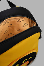 تنزيل الصورة على معرض الصور، Redtag-Yellow-And-Black-Character-Printed-Backpack-Backpacks-Boys-
