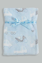 تنزيل الصورة على معرض الصور، Redtag-Blue-Jacquard-Blanket-Baby-Blankets-Baby-0 to 12 Months
