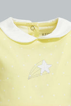 Load image into Gallery viewer, Redtag-Yellow-Peterpan-Collar-Embroidery-Dress-Dresses-Baby-0 to 12 Months
