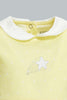 Redtag-Yellow-Peterpan-Collar-Embroidery-Dress-Dresses-Baby-0 to 12 Months